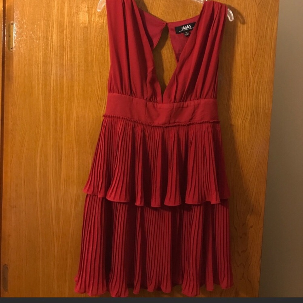 Lulu's Wine Red Ruffled Dress - Picture 2 of 4